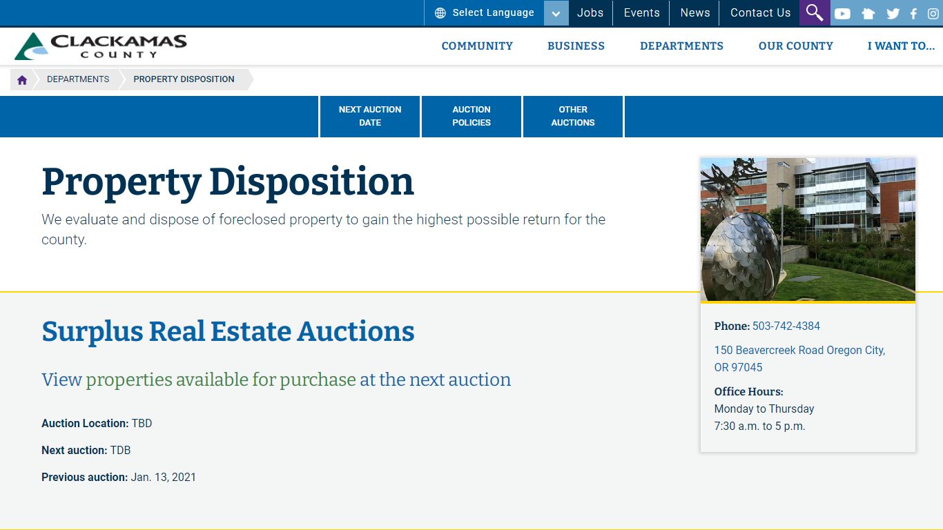 Property Disposition | Clackamas County